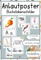 Vorschau - Poster - Anlautposter - Anlautplakate - Buchstabenschilder - Deckblatt