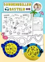 Vorschau - Stundenentwürfe - Sonnenbrillen basteln, Sommer Fensterbilder, Kunst Grundschule, fertige Kunststunde - Deckblatt