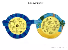 Vorschau - Stundenentwürfe - Sonnenbrillen basteln, Sommer Fensterbilder, Kunst Grundschule, fertige Kunststunde - Seite 3