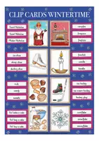 Vorschau - Spiele - winter Englisch Klammerkarten clip cards Grundschule - Seite 3