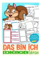 Vorschau - Arbeitsblätter - Das bin ich Eichhörnchen Arbeitsblätter (Eichhörnchenklasse) - Deckblatt
