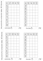 Vista previa - Hojas de trabajo - Cuaderno de trabajo Tablas de multiplicar 2 5 3 4 - página 3