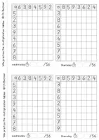 Vista previa - Hojas de trabajo - Cuaderno de trabajo Tablas de multiplicar de 2 5 3 4 9 8 6 - página 3