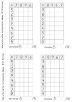 Vista previa - Hojas de trabajo - Cuaderno de trabajo Tablas de multiplicar del 6 7 8 9 - página 3