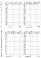 Vista previa - Hojas de trabajo - Cuaderno de trabajo Tablas de multiplicar de 2 5 3 4 9 8 - página 2