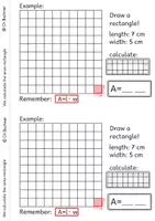 Vista previa - Hojas de trabajo - Cuaderno de trabajo Calcular el área de un rectángulo - página 2