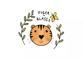 Vorschau - Bildkarten - Klassenzimmer-Deko/ Klassenmaskottchen für die neue Tiger - Klasse (komplett verfügbar ab Ende August 2021) - Deckblatt