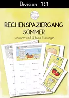 Vorschau - Arbeitsblätter - 1x1 Rechenspaziergang | Sommer | Kleines Einsdurcheins | Division | Grundschule - Deckblatt