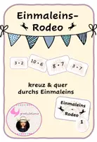 Vorschau - Arbeitsblätter - Wildes Einmaleins-Rodeo - Material für die 2. & 3.Klasse - Deckblatt