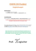 Vorschau - Test - Kompetenzcheck: Ungleichungen (mit Lösungen) - Deckblatt