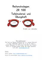 Vorschau - Arbeitsblätter - Rechenstrategien ZR 100 Tafelmaterial und Arbeitsblätter - Deckblatt