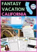 Vorschau - Unterrichtsreihen - California Fantasy Vacation - Worksheets | Listening, Note taking, Writing, Speaking | Holiday Activity - Deckblatt