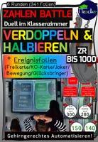 Vorschau - Stundenentwürfe - Zahlen Battle - Verdoppeln & Halbieren (ZR 1000) - Deckblatt