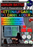Vorschau - Stundenentwürfe - XXXL Materialpaket: 75 x Zahlen/Geometrie/Englisch/Buchstaben BATTLE & Bewegtes Kopfrechnen (ZR 20 & 100 & 1000) (inkl. 26 (!) GRATIS Games) - Seite 1
