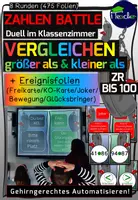 Vorschau - Stundenentwürfe - Zahlen Battle - Vergleichen > größer als, kleiner als (ZR 100) - Deckblatt