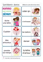Vista previa - Juegos / Gamificación - Saint-Valentin domino francés (Día de San Valentín) - página 1