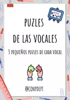 Vista previa - Refuerzo / NEE / Materiales de apoyo - PUZLES VOCALES @conpdept - Portada