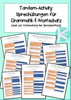Vorschau - Arbeitsblätter - Tandem Activities - Sprechen, Grammatik, Wortschatz - Deckblatt