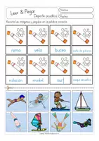 Vorschau - Arbeitsblätter - leer y pegar - deporte aquático Spanisch Arbeitsblätter - Seite 2