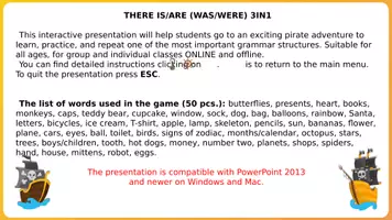 Vista previa - Unidades / Secuencias / Situaciones de Aprendizaje - There is/are 3in1 (PowerPoint) - página 1