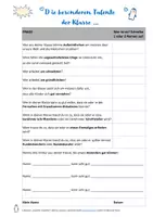 Vorschau - Arbeitsblätter - Talente und Stärken entdecken: Peernomination - Klasse - Deckblatt