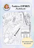 Vorschau - selbst erstellte Cliparts/Grafiken - Farblose Cliparts "Musikstunde" - Deckblatt