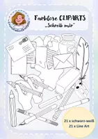 Vorschau - selbst erstellte Cliparts/Grafiken - Farblose Cliparts "Schreib mir" - Deckblatt