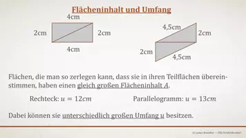 Vorschau - Präsentationen/Tafelbilder - Tafelbilder - Flächen Klasse 5 (Materialpaket) - Seite 1