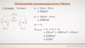 Vorschau - Präsentationen/Tafelbilder - Tafelbilder - Zusammengesetze Flächen aus Rechtecken - Seite 2