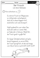 Vorschau - Arbeitsblätter - Sommer - Gedicht zum Thema Frosch inklusive Bastelvorlage - Seite 2