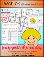 Vista previa - Unidades / Secuencias / Situaciones de Aprendizaje - I Can Spell Vowels SET 1 REPETITION BOY 3 - Portada