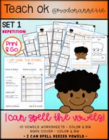 Vista previa - Unidades / Secuencias / Situaciones de Aprendizaje - I Can Spell Vowels SET 1 REPETITION BOY 4 - Portada