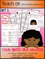 Vista previa - Unidades / Secuencias / Situaciones de Aprendizaje - I Can Spell Vowels SET 1 REPETITION GIRL 4 - Portada