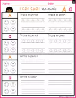Vista previa - Unidades / Secuencias / Situaciones de Aprendizaje - I Can Spell Vowels SET 1 REPETITION GIRL 4 - página 3