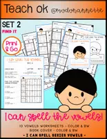 Vista previa - Unidades / Secuencias / Situaciones de Aprendizaje - I Can Spell SET 2 FIND VOWELS BOY 2 - Portada