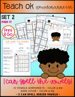 Vista previa - Unidades / Secuencias / Situaciones de Aprendizaje - I Can Spell SET 2 FIND VOWELS BOY 4 - Portada