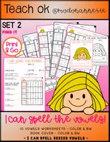 Vista previa - Unidades / Secuencias / Situaciones de Aprendizaje - I Can Spell SET 2 FIND VOWELS GIRL 1 - Portada