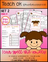 Vista previa - Unidades / Secuencias / Situaciones de Aprendizaje - I Can Spell SET 2 FIND VOWELS GIRL 2 - Portada