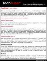 Vista previa - Unidades / Secuencias / Situaciones de Aprendizaje - I Can Use Technology TeenTuber YouTube Project for Teens - página 1