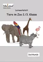 Vorschau - Stationenlernen - Tiere im Zoo Werkstatt 2./3. Klasse - Deckblatt