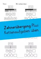 Vorschau - Arbeitsblätter - Zehnerübergang - Kettenaufgaben üben - Mathematik Klasse 1 - Deckblatt