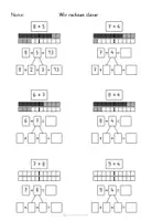 Vorschau - Arbeitsblätter - Zehnerübergang - Kettenaufgaben üben - Mathematik Klasse 1 - Seite 1