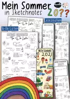Vorschau - Arbeitsblätter - Mein Sommer 2025/26... - Sketchnotes / Bucket List (To Do Liste & Lesezeichen) - Deckblatt