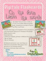 Vorschau - Spiele - Digitale Flashcards- On the farm - Seite 1