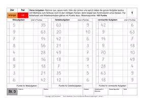 Vorschau - Arbeitsblätter - 1x1-Training - zwei Malreihen OHNE Überschneidungen - St. 3 - Seite 3
