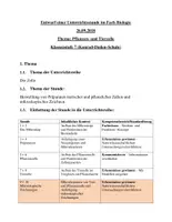 Vorschau - Stundenentwürfe - Stundenentwurf zum Mikroskopieren von Tier- und Pflanzenzelle - Deckblatt