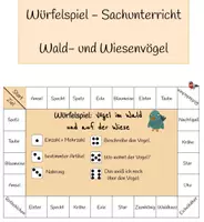 Vorschau - Spiele - Materialpaket - Würfelspiel - SU - Tiere in Deutschland - Deckblatt