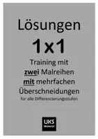 Vorschau - Merkblätter - 1x1-Training - zwei Malreihen MIT Überschneidungen - Lösungen - Deckblatt