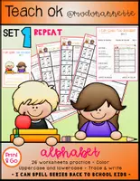 Vista previa - Hojas de trabajo - I Can Spell The Alphabet SET 1 REPETITION Back To School in color - Portada