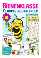 Vorschau - Mal- und Bastelvorlagen - Bienenklasse Geburtstagskalender - Deckblatt